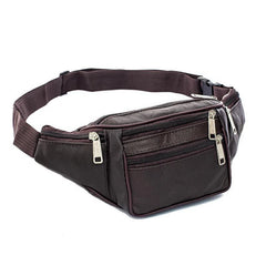 Men Leather Casual Fanny Pack Waist Belt Bag Purse Hip Pouch