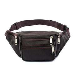 Men Leather Casual Fanny Pack Waist Belt Bag Purse Hip Pouch