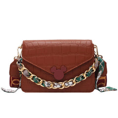 Stylish Serpentine Shoulder Bag Crossbody Messenger Handbag