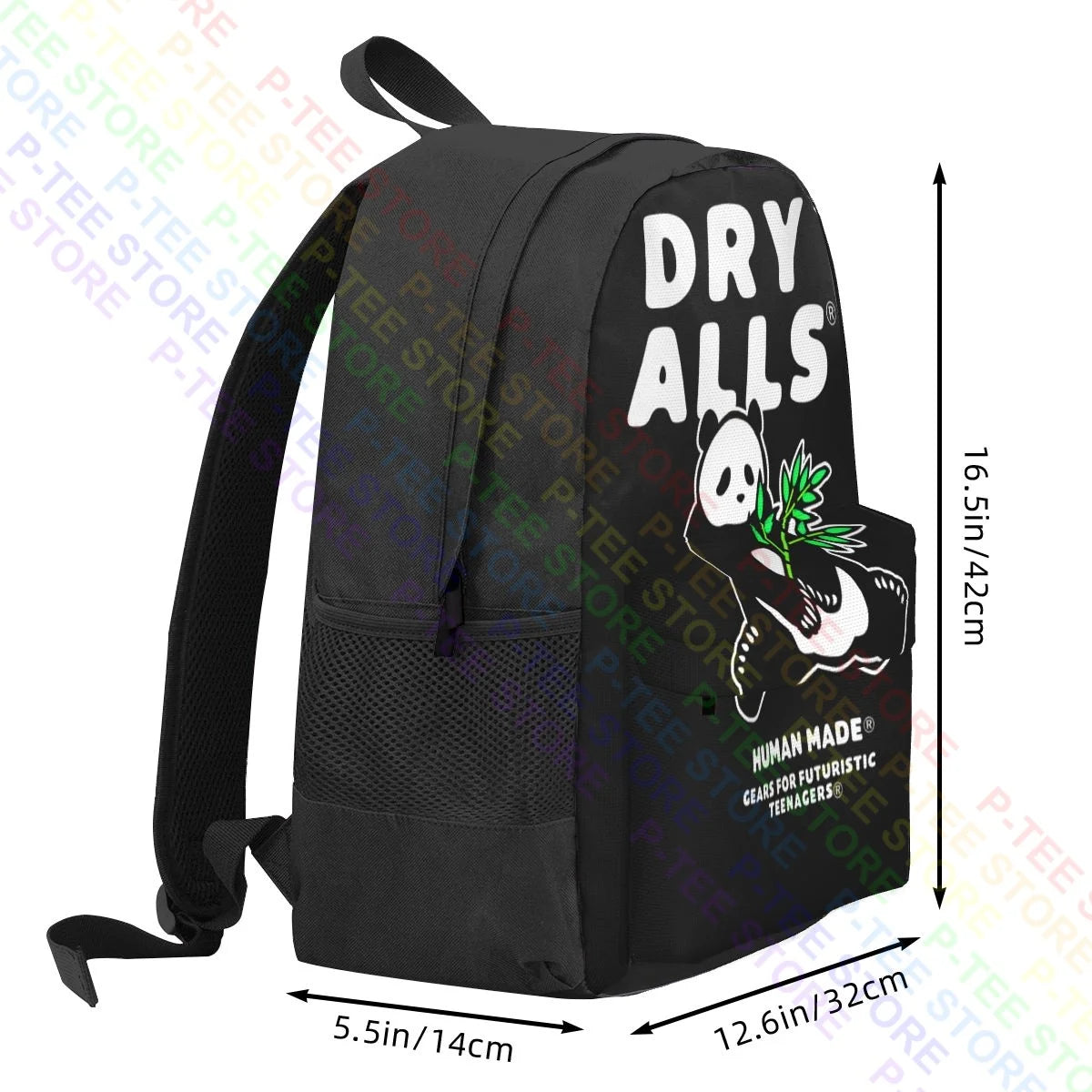 Dry Alls Panda Bear Large Capacity Backpack Gym Tote Bag