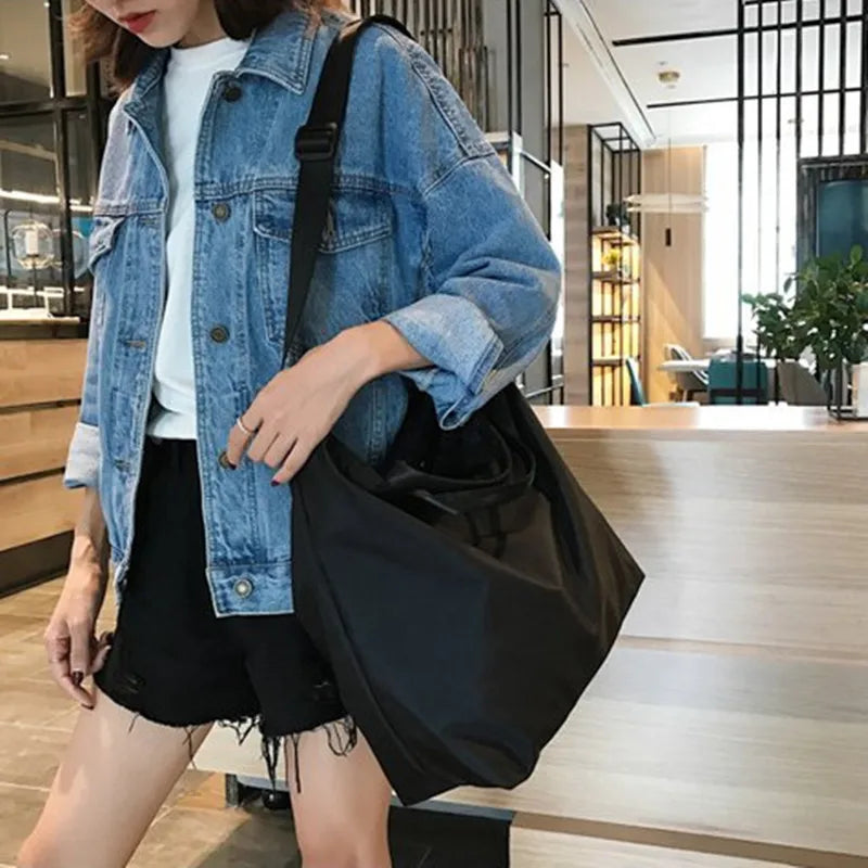 Casual Shoulder Bag Women Large-Capacity Crossbody Waterproof Travel Messenger B