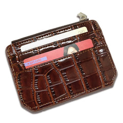 Neutral Buckle Wallet Card Holder Zipper Purse Small Size