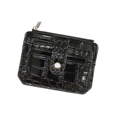 Neutral Buckle Wallet Card Holder Zipper Purse Small Size