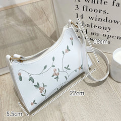 Women's Shoulder Bag Medium Size Faux Leather Underarm Bag Phone Bag Messenger B