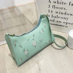 Women's Shoulder Bag Medium Size Faux Leather Underarm Bag Phone Bag Messenger B