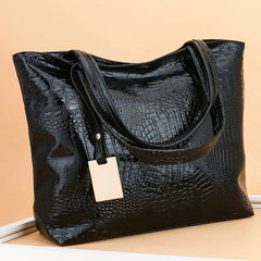 Laser Hologram Leather Shoulder Bag Lady Shopping Bags Silver Handbag