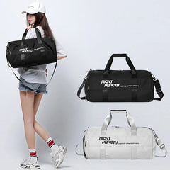 Workout Tote Sports Gym Bag Men Women Duffel Bag With Wet Pocket