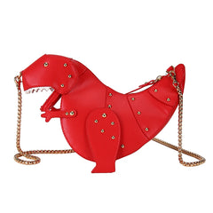 Ins Dinosaur Bag for Students Women Leather Small Purse Pouch Ladies