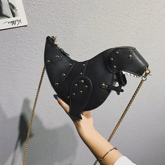 Ins Dinosaur Bag for Students Women Leather Small Purse Pouch Ladies