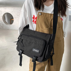 Harajuku Crossbody Bag for Women School Girls Messenger Bag Patchwork Handbag