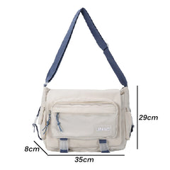 Harajuku Crossbody Bag for Women School Girls Messenger Bag Patchwork Handbag