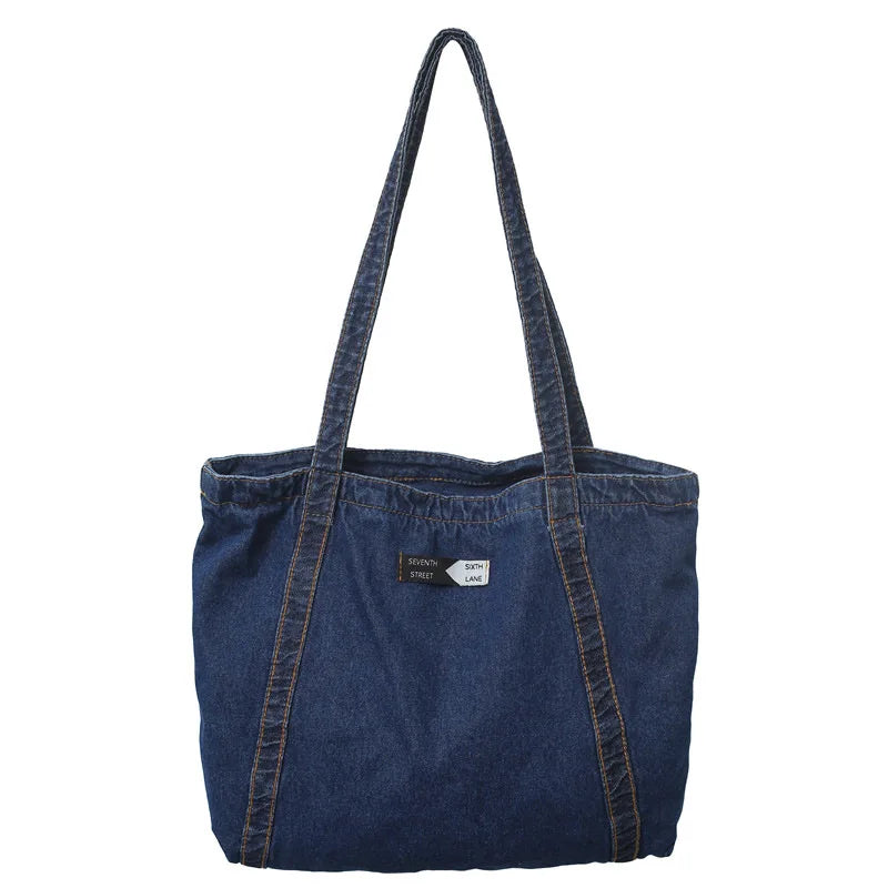 Japanese Denim Bag Hong Kong Wind Canvas Bag