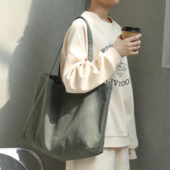 Japanese-style Artistic Canvas Bag in Casual Sen Solid Handbag