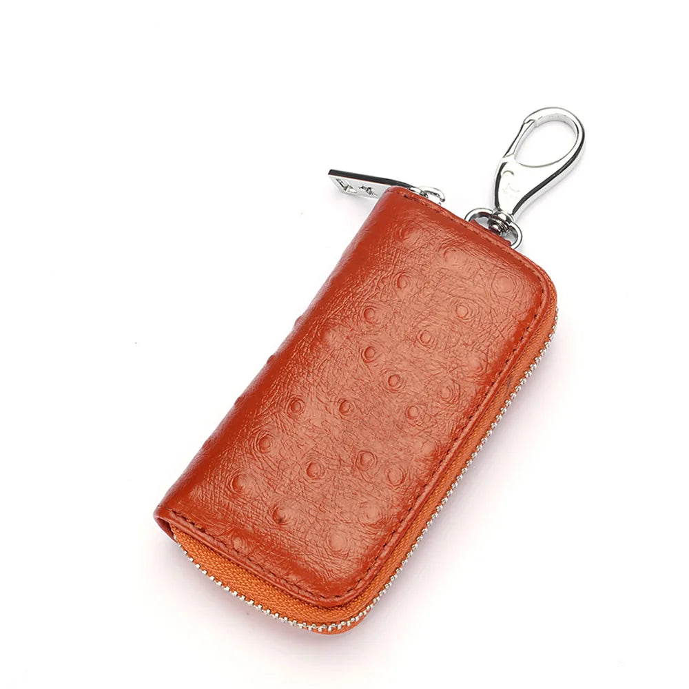 Leather Key Organizer Keychain Wallet for Men Multifunctional Car Key Holder