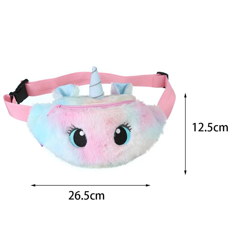 Kids Unicorn Fanny Bag Waist Wallet Phone Chain Hip Pouch Girls Belt Purse