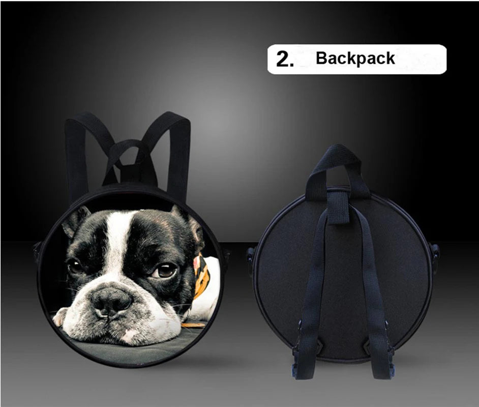 Kids Messenger Bags Customize Crossbody Pack Boys Girls Mini Round Bag