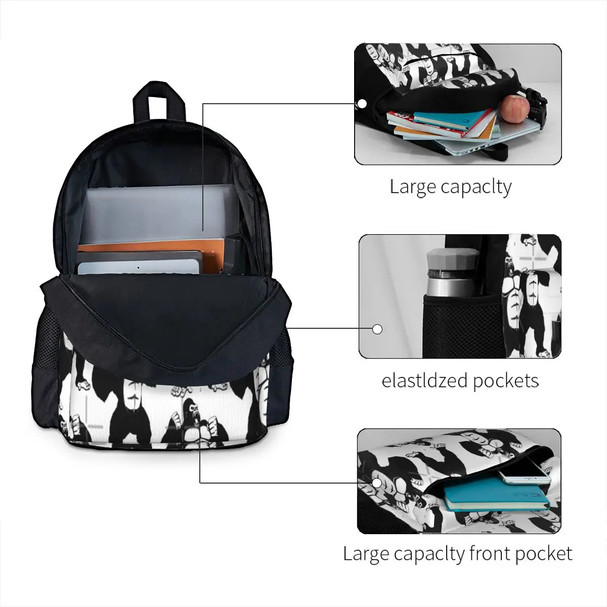 King Kong Work Backpacks Men's & Women's Schoolbag Bags for Girls