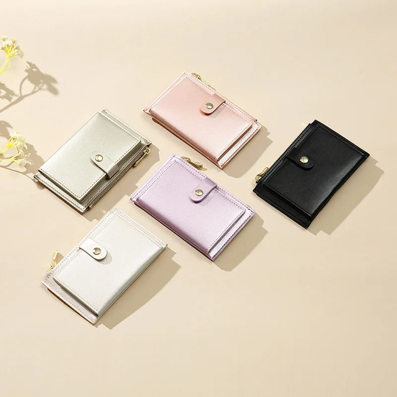 Female Coin Purse Short Wallet PU Leather Clutch Bag