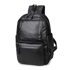 Casual PU Leather Backpack Large Capacity Outdoor Travel Bag