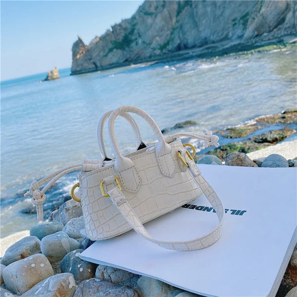 Stone Pattern Solid Personalized Ins Net Red Handheld Crossbody Small Square Bag