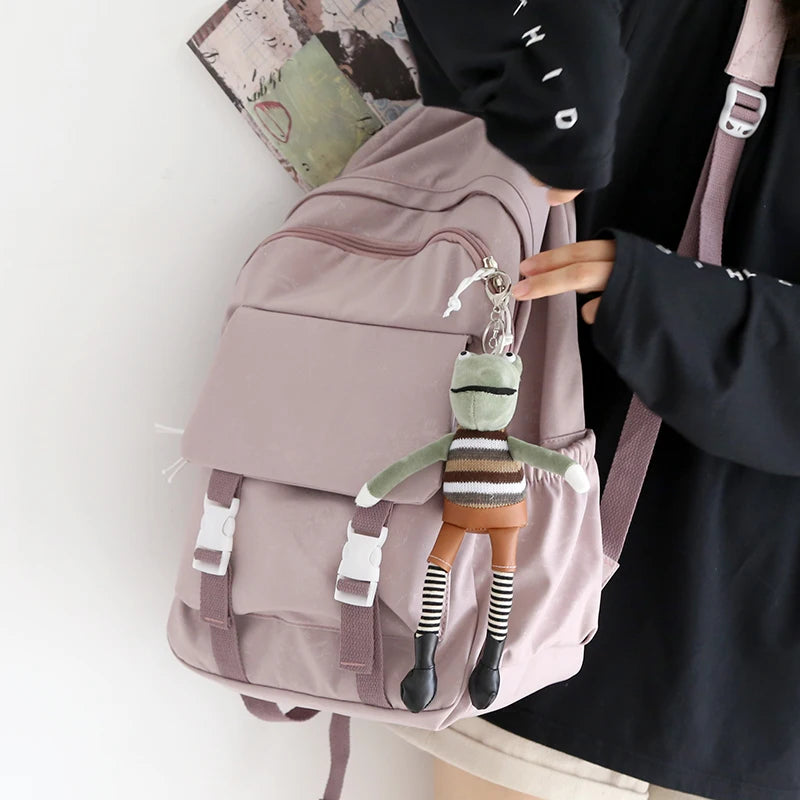 Japan Style Canvas Backpack for Teenagers Women Middle School Student Girls