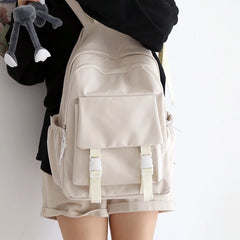Japan Style Canvas Backpack for Teenagers Women Middle School Student Girls