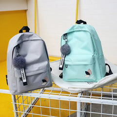 Nylon Printing Solid Girl School Backpack for Teens