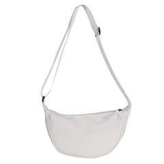 Solid Women's Shoulder Bag with Adjustable Strap and Zipper