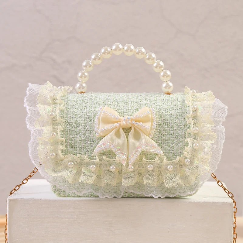 Girls Princess Baby Bag Crossbody Linen Tote Hand Bag