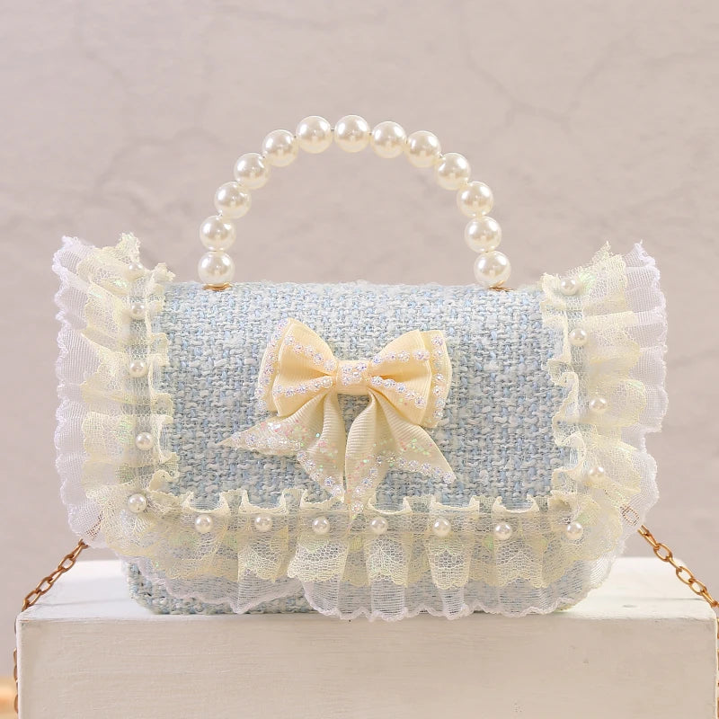 Girls Princess Baby Bag Crossbody Linen Tote Hand Bag