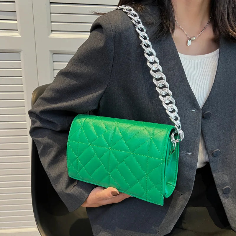 Women Shoulder Bag Flap Ladies Handbags Chain Underarm Bags