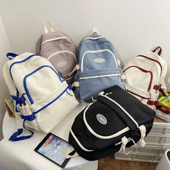 Teenage Girl Student Schoolbag Contrast Female Backpack Large Capicity