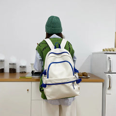 Teenage Girl Student Schoolbag Contrast Female Backpack Large Capicity