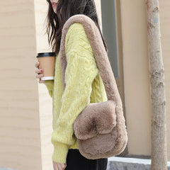 Plush Mobile Phone Bag Casual Retro One Shoulder Women's Bag