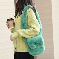 Plush Mobile Phone Bag Casual Retro One Shoulder Women's Bag