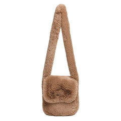Plush Mobile Phone Bag Casual Retro One Shoulder Women's Bag