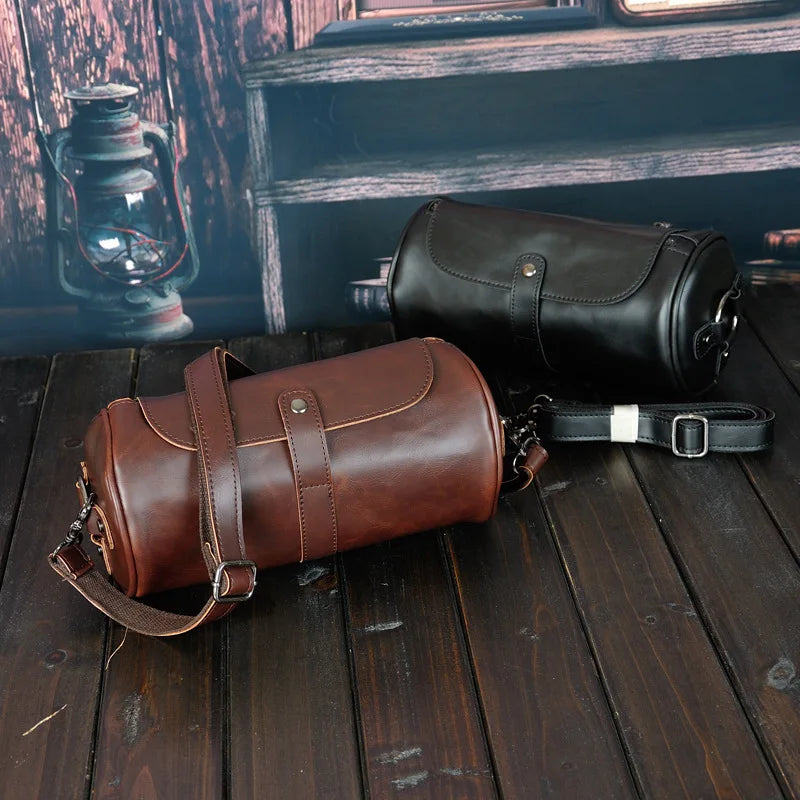 Retro Small Leather Bag Men's Personalized Satchel