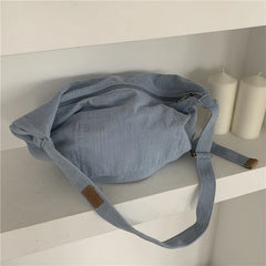 Large Canvas Dumpling Bag Women's Crossbody Messenger Bag