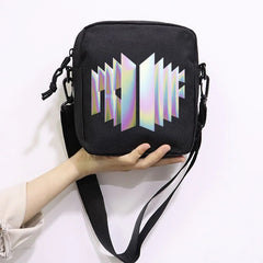Kpop Proof Print Messenger Bag Mini Canvas Shoulder Bags