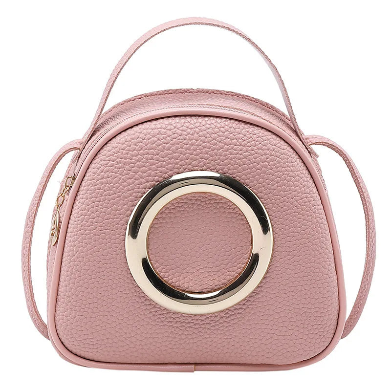 Women's Shell PU Leather Messenger Bag Small Handbag Zipper Wild Bag