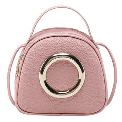 Women's Shell PU Leather Messenger Bag Small Handbag Zipper Wild Bag