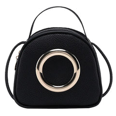 Women's Shell PU Leather Messenger Bag Small Handbag Zipper Wild Bag