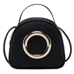 Women's Shell PU Leather Messenger Bag Small Handbag Zipper Wild Bag