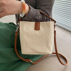 Canvas Crossbody Bag for Women Small Satchel Single Shoulder Phone Bag