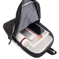 Women's Backpack Oxford Cloth School Bag Large Capacity Double Zipper Travel Sho