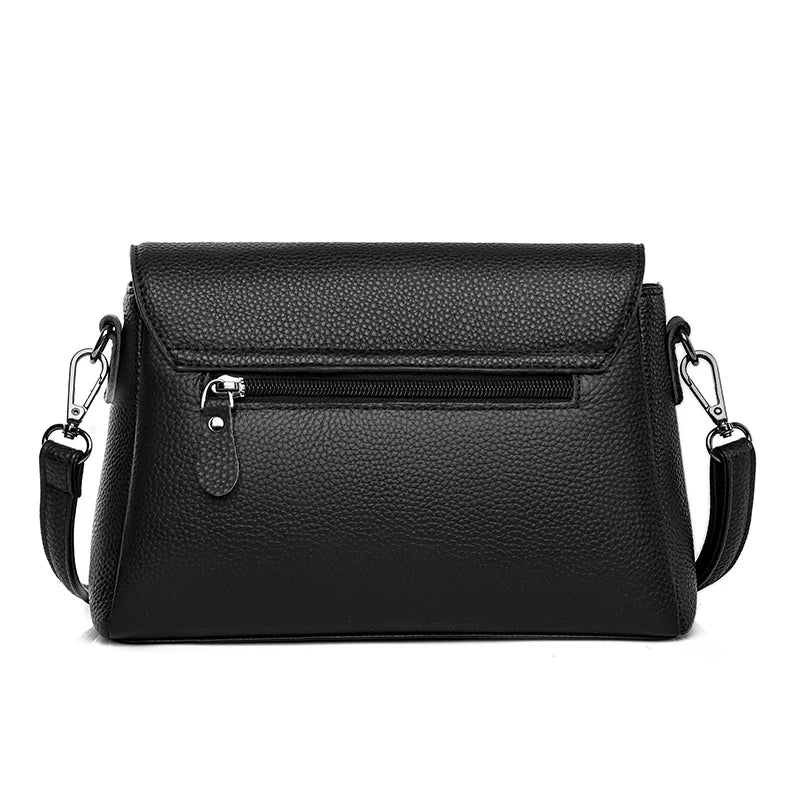 High Capacity Shoulder Bag Handbag Female Cowhide Leather Women Messenger Bags