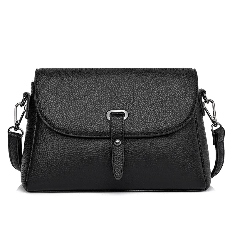 High Capacity Shoulder Bag Handbag Female Cowhide Leather Women Messenger Bags