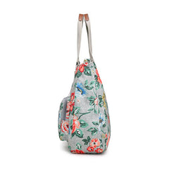 Vintage Flower Print Women Crossbody Bag Large Capacity Shoulder Travel Bag