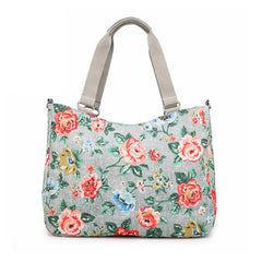 Vintage Flower Print Women Crossbody Bag Large Capacity Shoulder Travel Bag