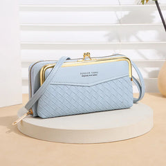 Ladies Leather Crossbody Purse Large Capacity Shoulder Bag